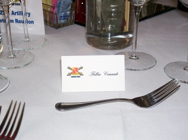 Fallen Comrade Table Place Setting Photo